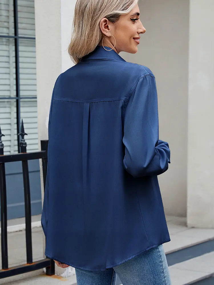 Iris | Blouse met Strikdetail en Utility Zakken