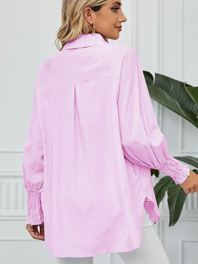 Emma | Blouse met Strepen en Relaxte Pasvorm