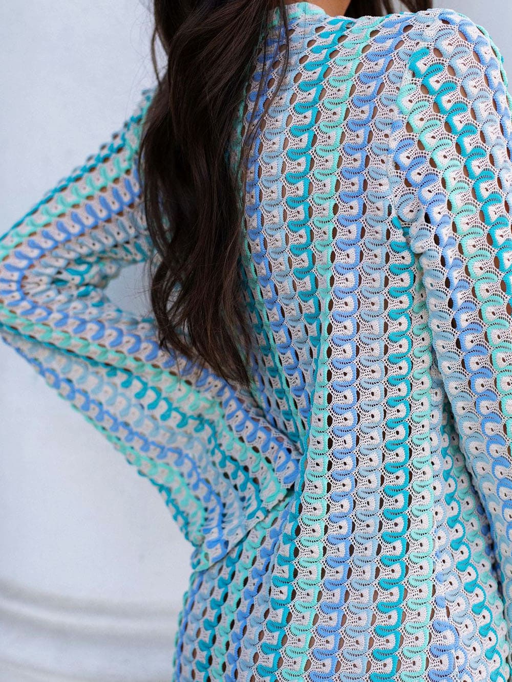 Sanne | Maxi Jurk met Patroon en Split