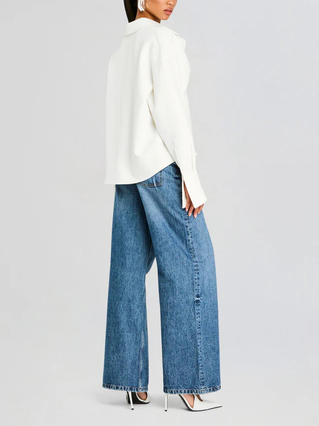Fleurine | Blouse met Cropped Pasvorm en Minimalistisch Design
