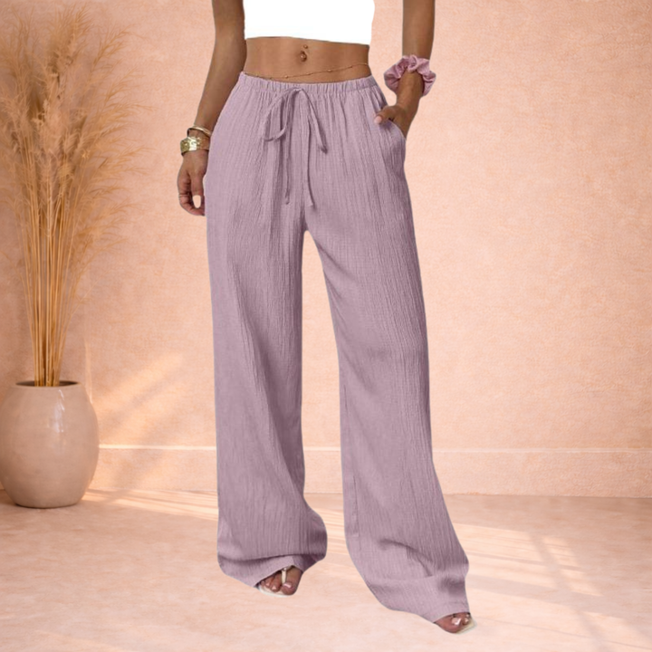 Taylor | Luchtige Broek met Elastische Taille