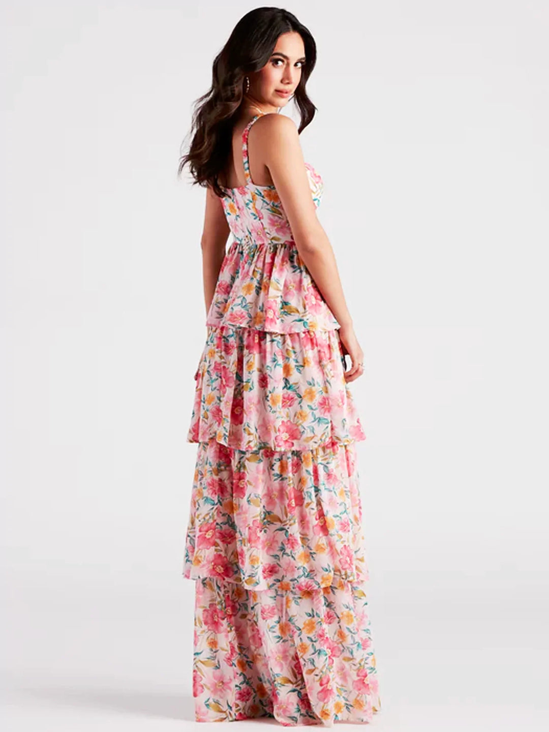 Jill | Maxi Jurk met Ruffles en Split