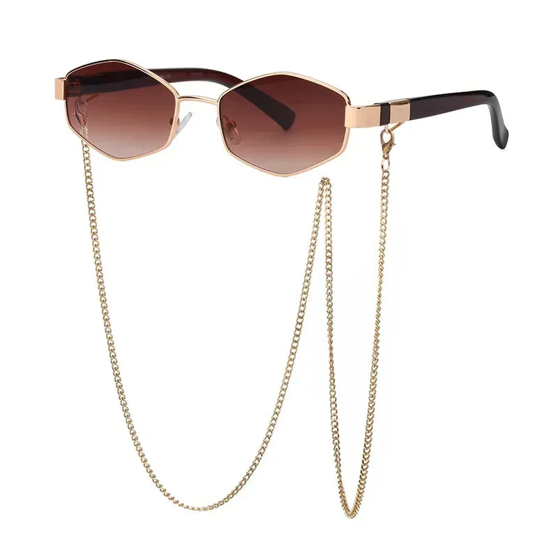 Ally | Hexagon Zonnebril met Ketting