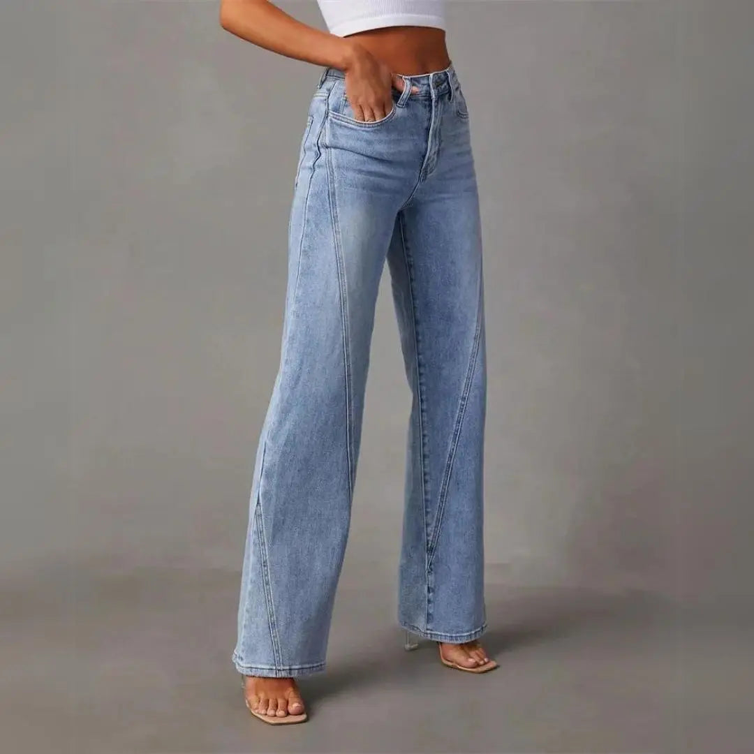 Sophie | Straight Fit Jeans met Panel Details