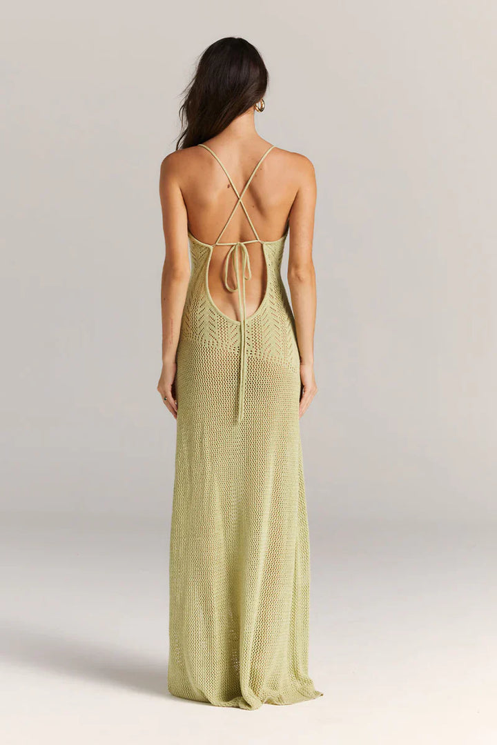 Yinthe | Gehaakte Maxi Jurk met Open Details