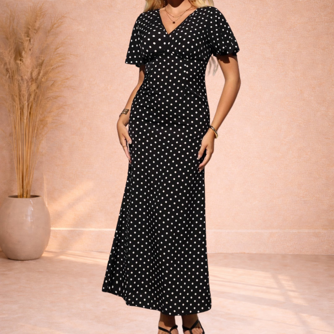 Daisy | Maxi Jurk met Polkadot Print