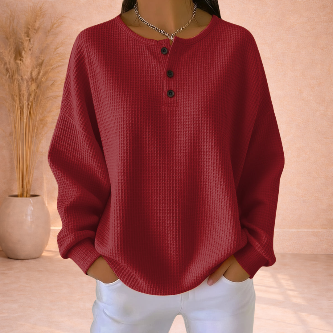 Dewi | Casual Wafelstructuur Top