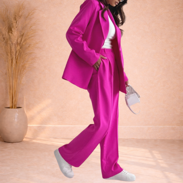 Blair | Tweedelige Blazer Set met Wijde Broek
