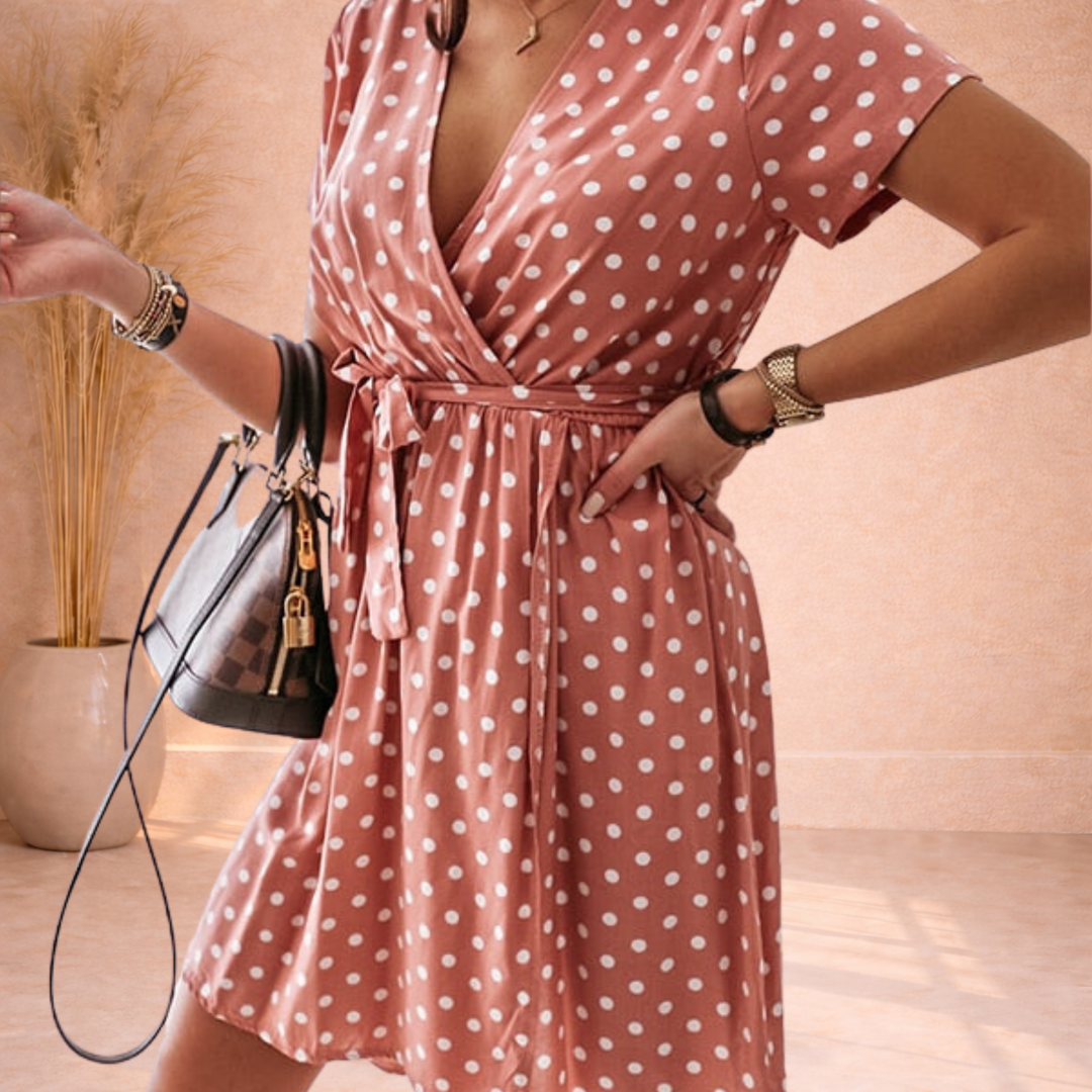 Lunara | Polka Dot Wrap Jurk