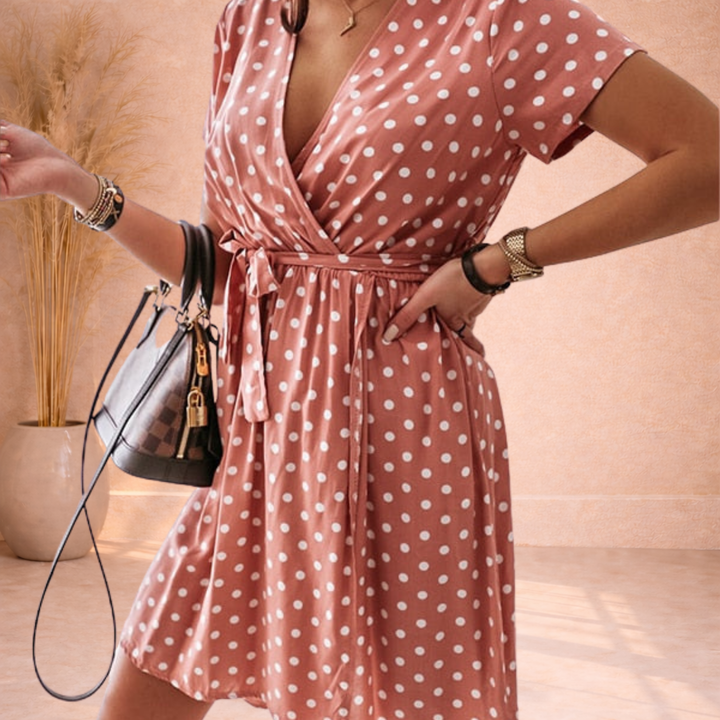 Lunara | Polka Dot Wrap Jurk