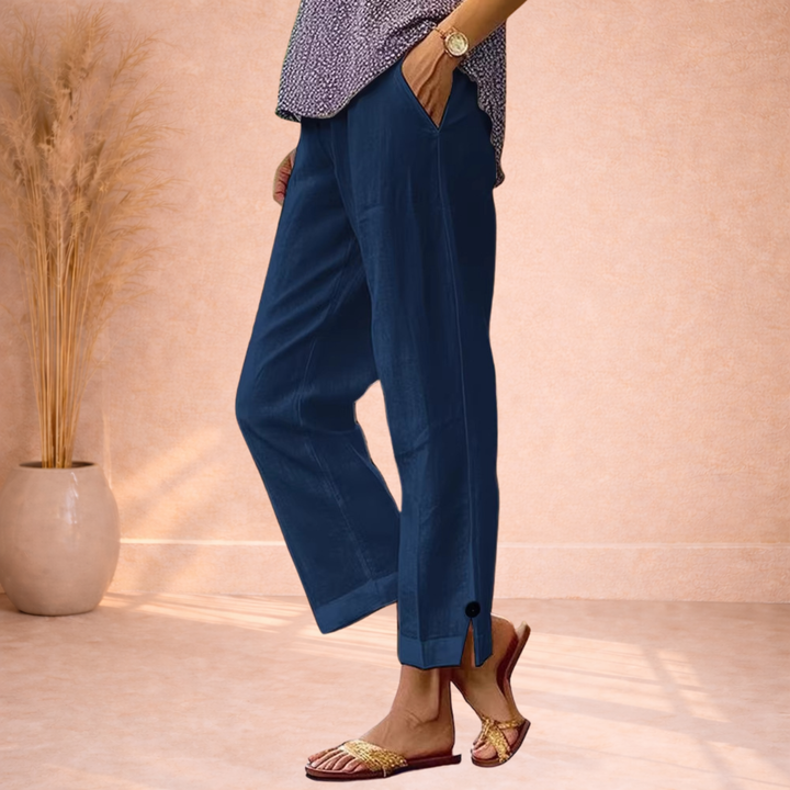 Lunara | Luchtige Zomerbroek met Splitdetail