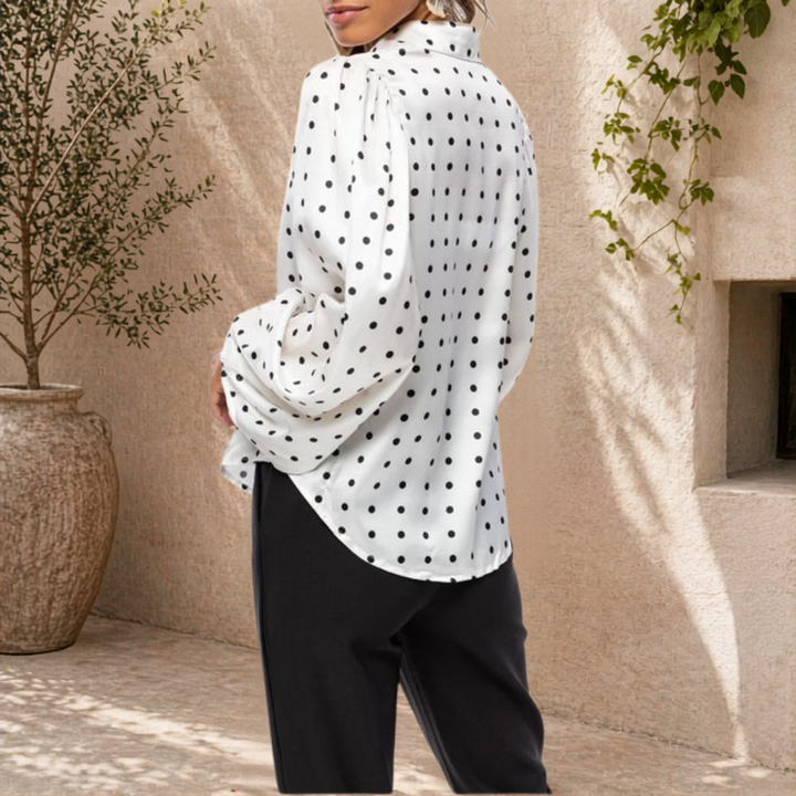 Elowen | Polkadot Blouse met Statement Mouwen