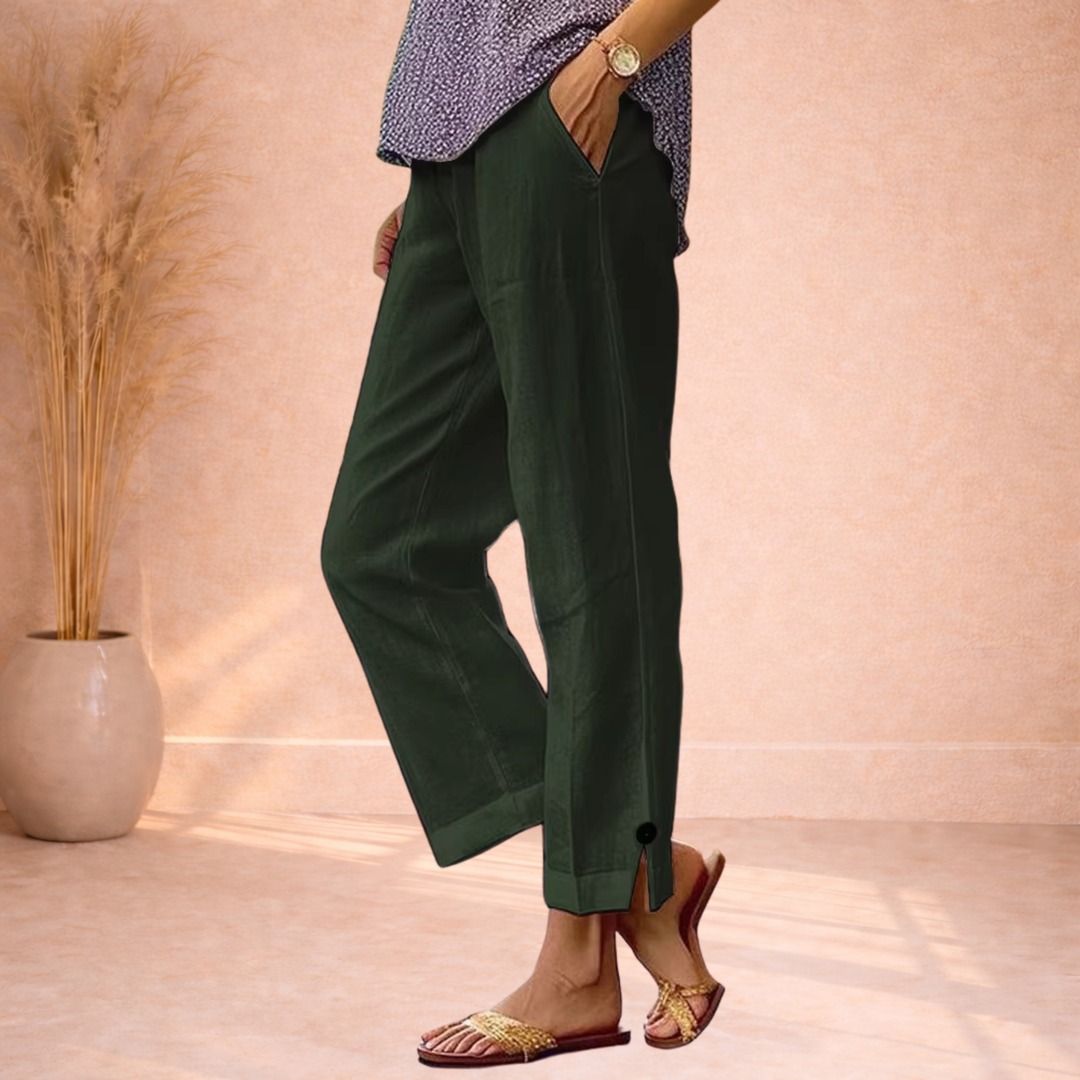 Lunara | Luchtige Zomerbroek met Splitdetail