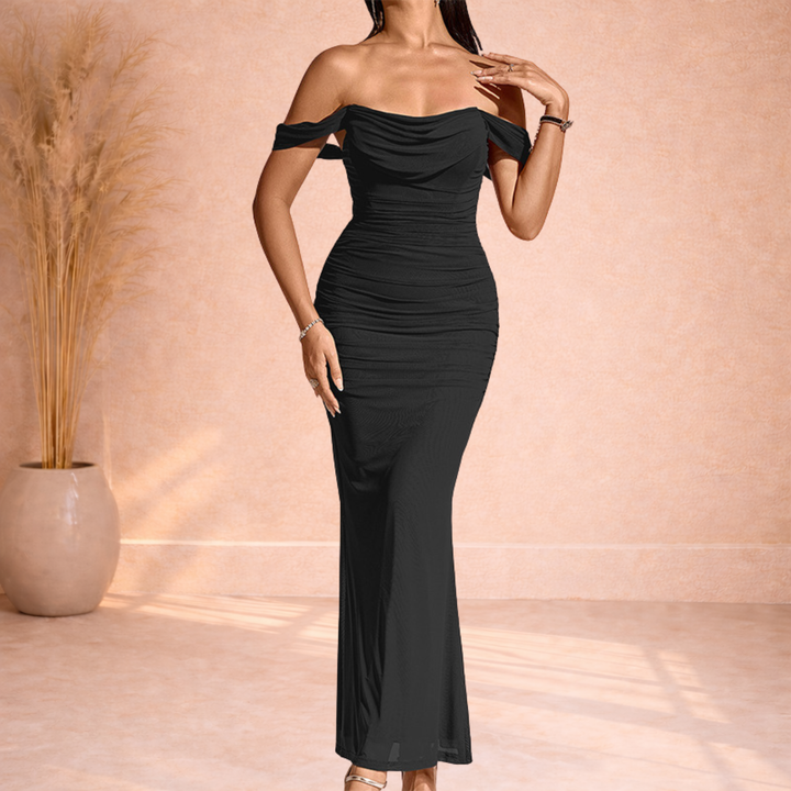 Selina | Elegante Off-Shoulder Maxi Jurk