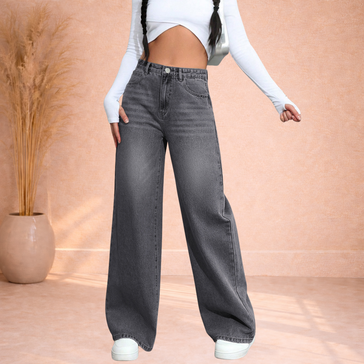 Jordan | Wide Leg Jeans met Hoge Taille