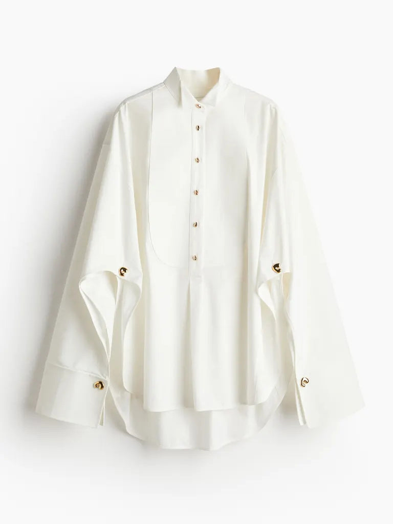 Feline | Blouse met Minimalistisch Design en Oversized Fit