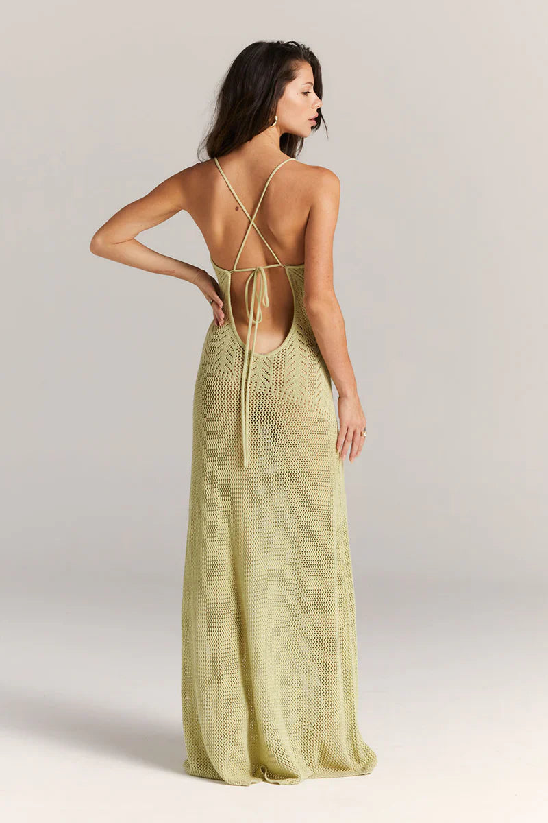 Yinthe | Gehaakte Maxi Jurk met Open Details