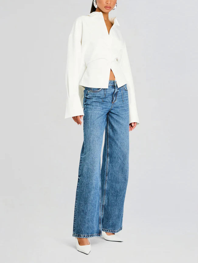 Fleurine | Blouse met Cropped Pasvorm en Minimalistisch Design