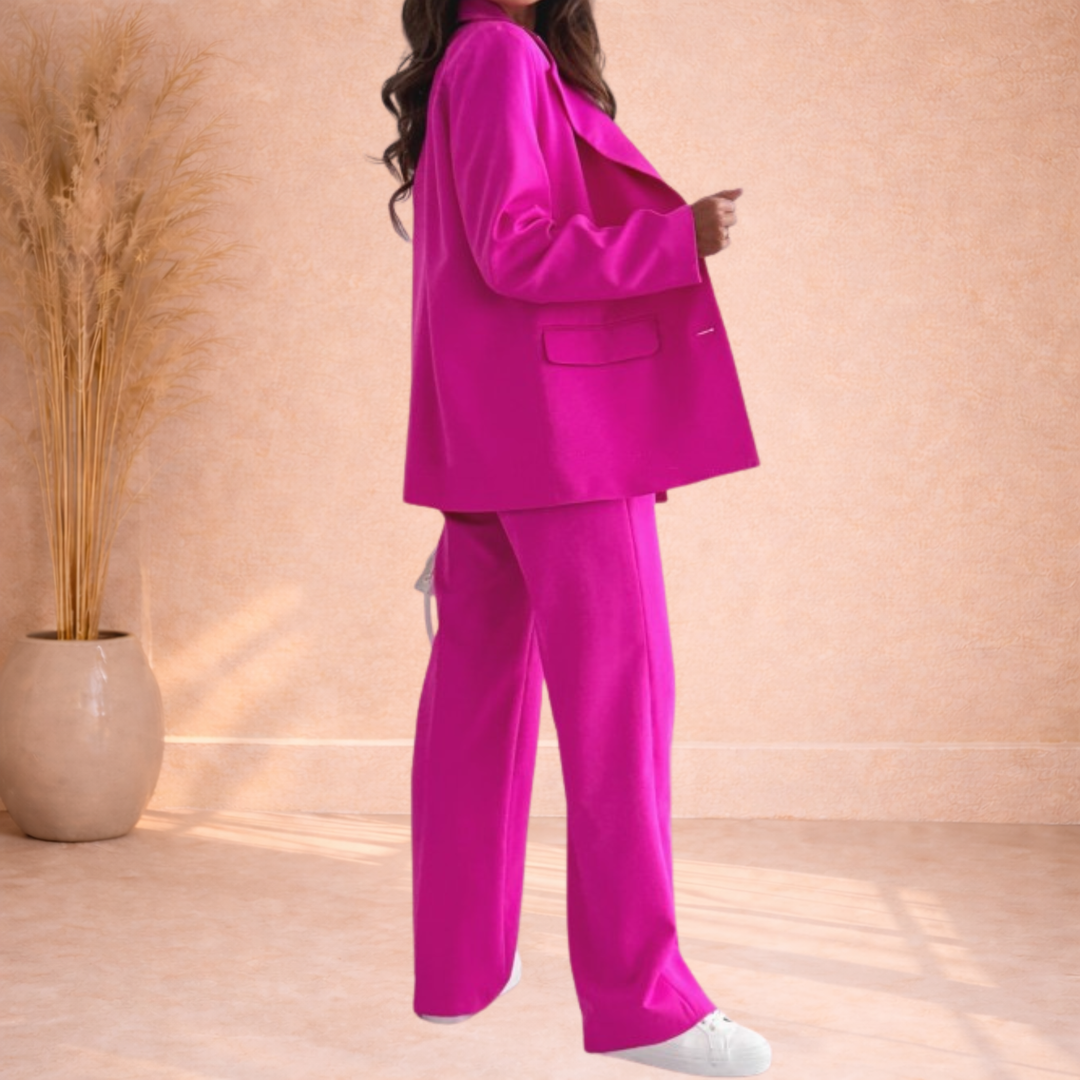 Blair | Tweedelige Blazer Set met Wijde Broek