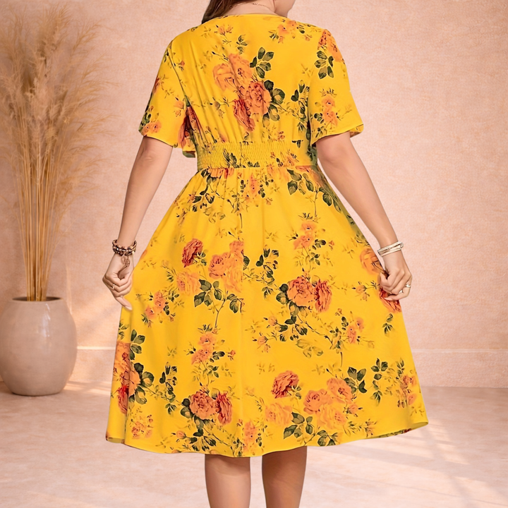 Calyra | Floral Midi Jurk