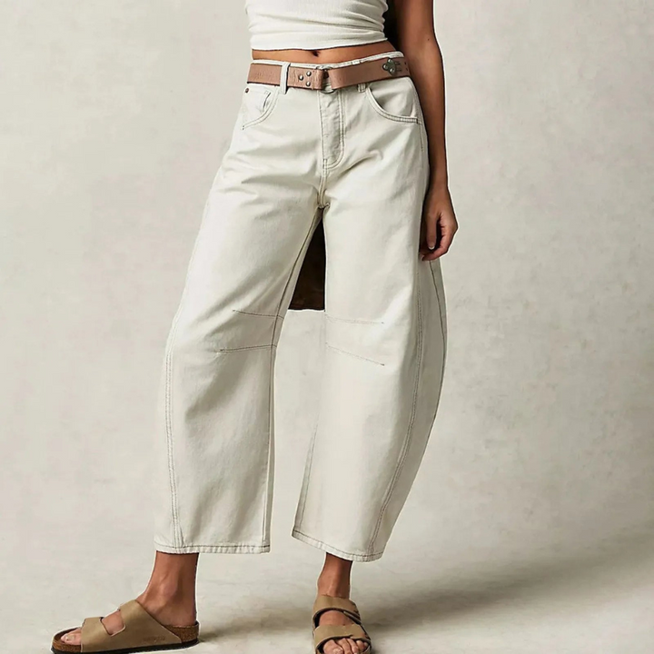 Donna | Barrel Fit Jeans in Zwart