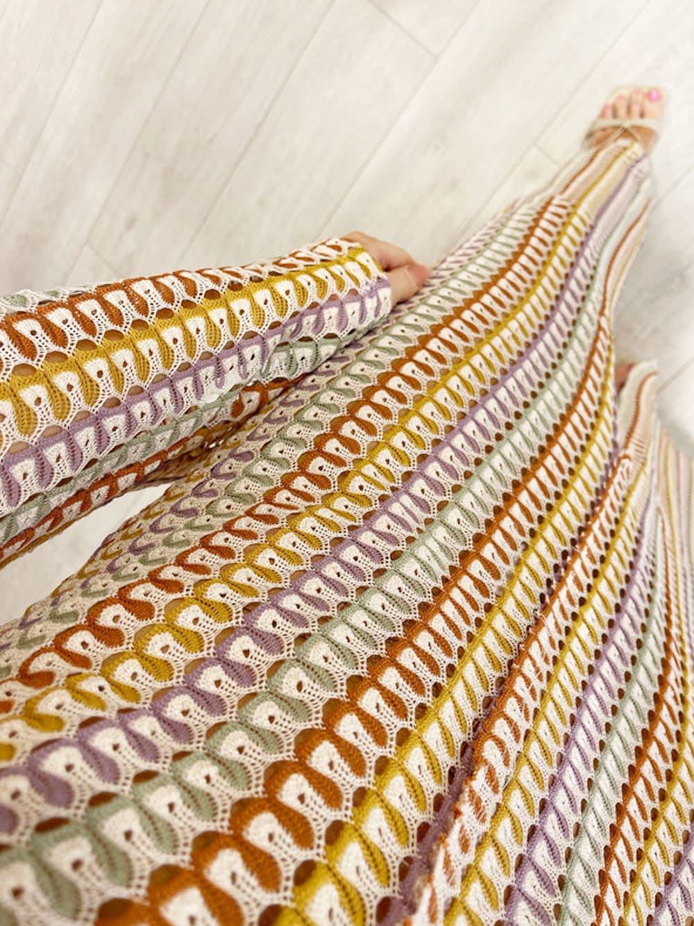 Roos | Maxi Jurk met Grafisch Patroon