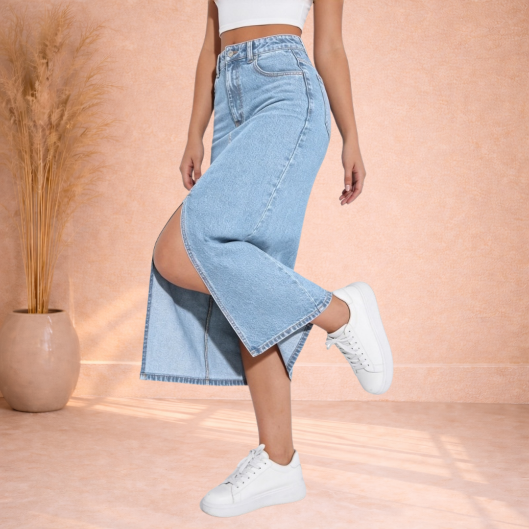 Léonie | Denim Midi Rok