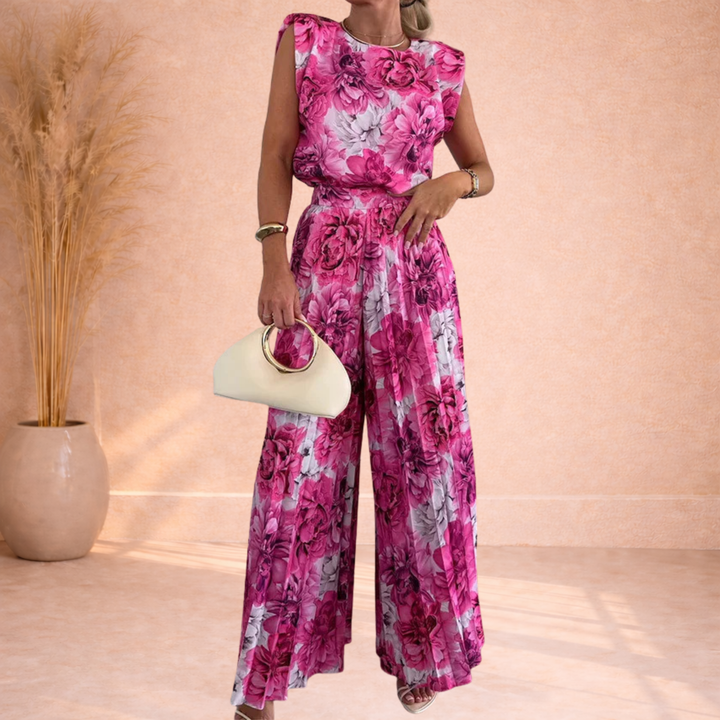 Avery | Set met Plooirok en Mouwloze Top