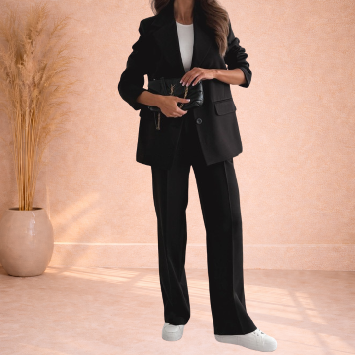 Blair | Tweedelige Blazer Set met Wijde Broek