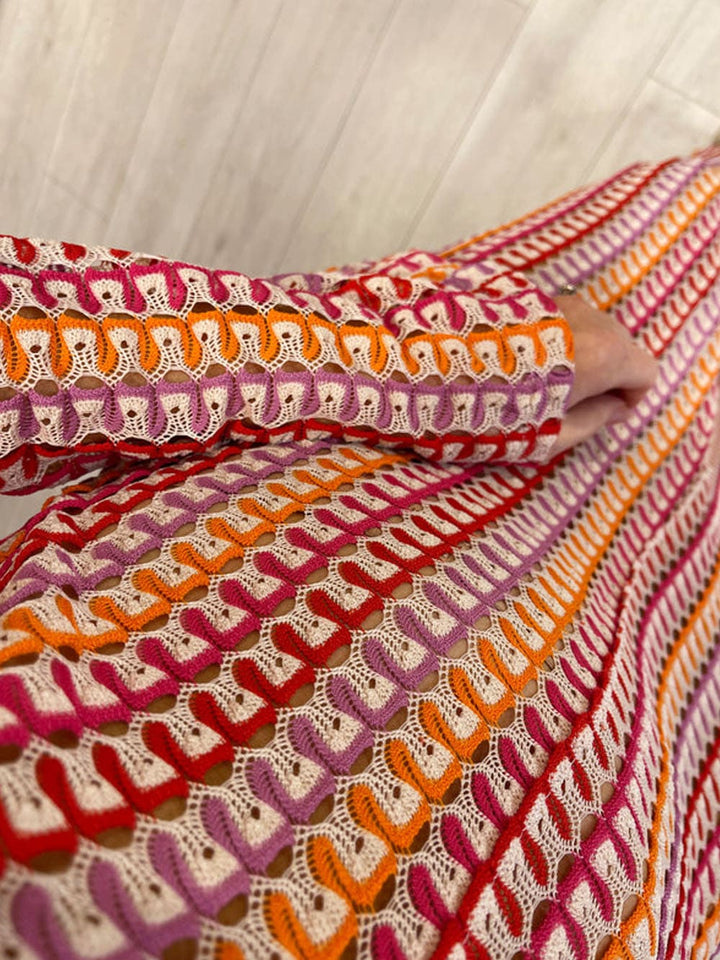 Elisa | Maxi Jurk met Diepe V-hals en Split