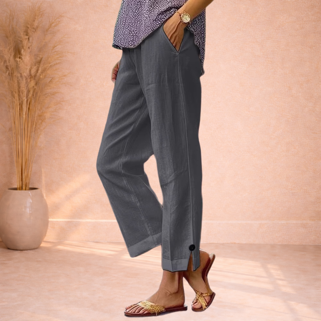 Lunara | Luchtige Zomerbroek met Splitdetail