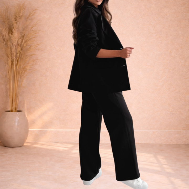 Blair | Tweedelige Blazer Set met Wijde Broek
