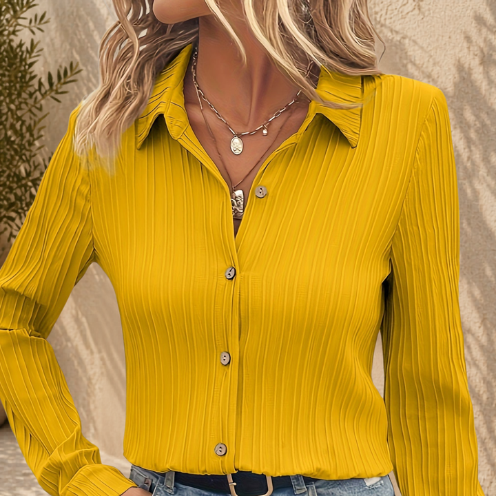 Nora | Geribde Blouse