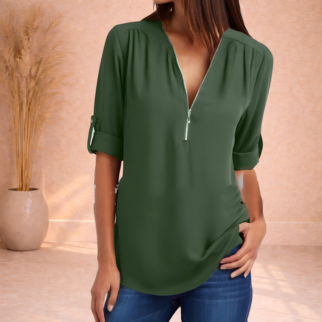 Elira | Elegante Blouse met Rits