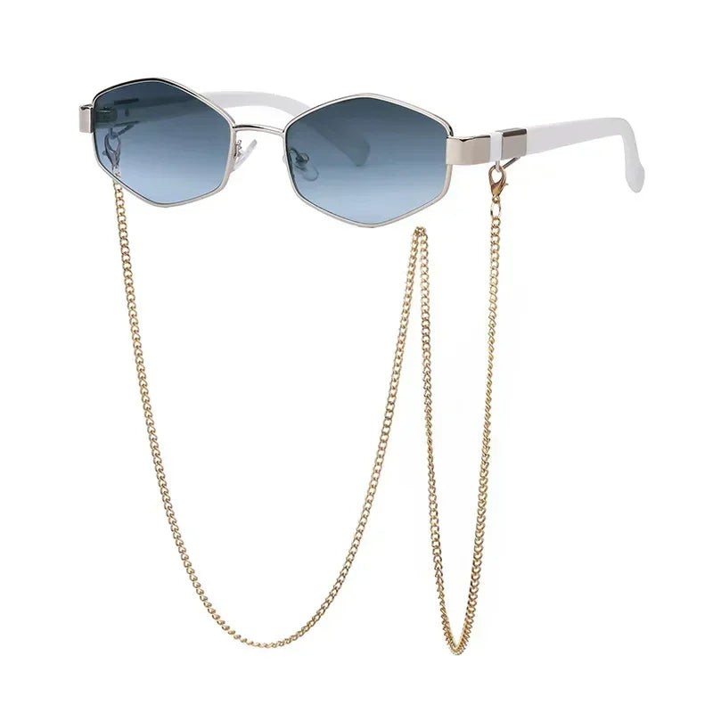 Ally | Hexagon Zonnebril met Ketting