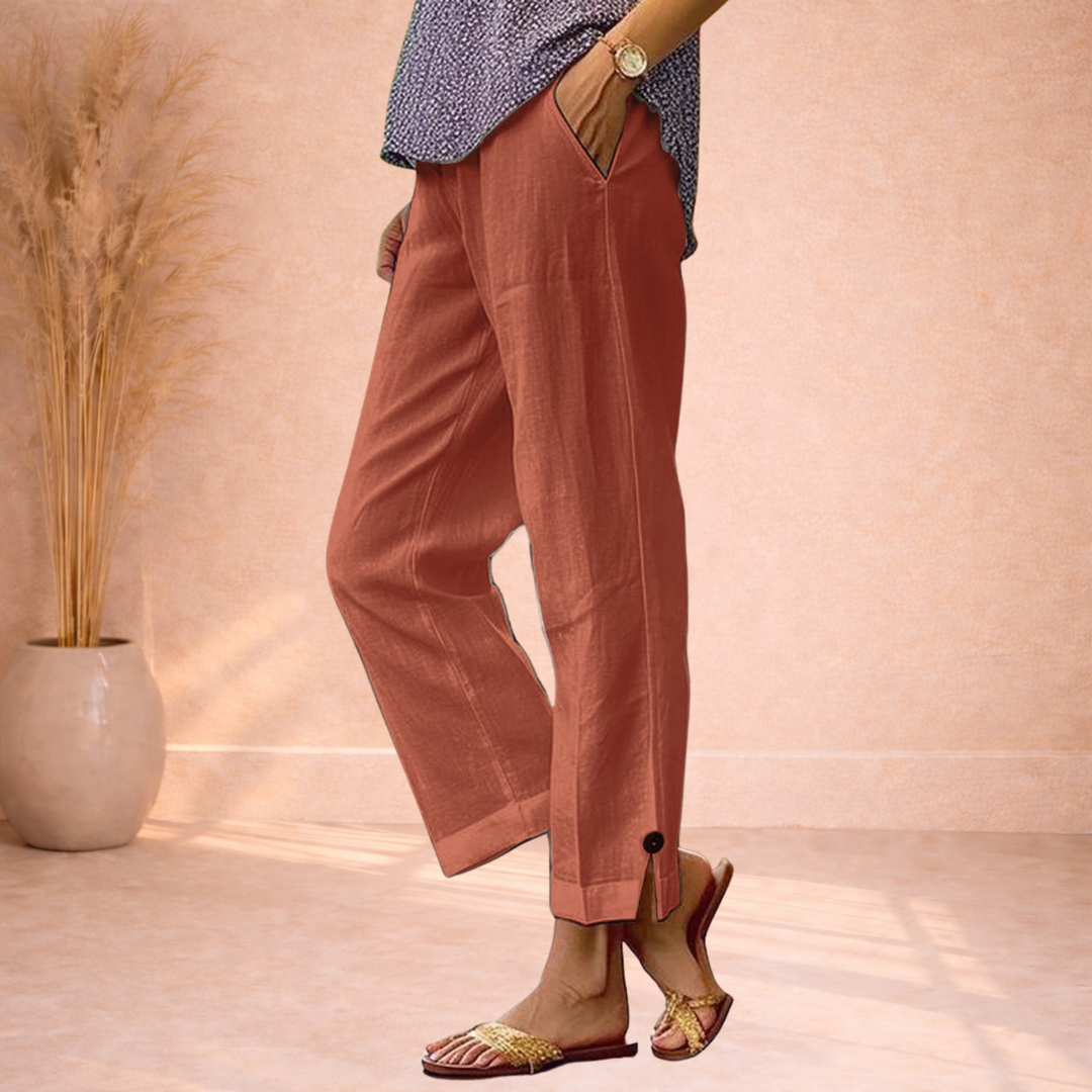 Lunara | Luchtige Zomerbroek met Splitdetail