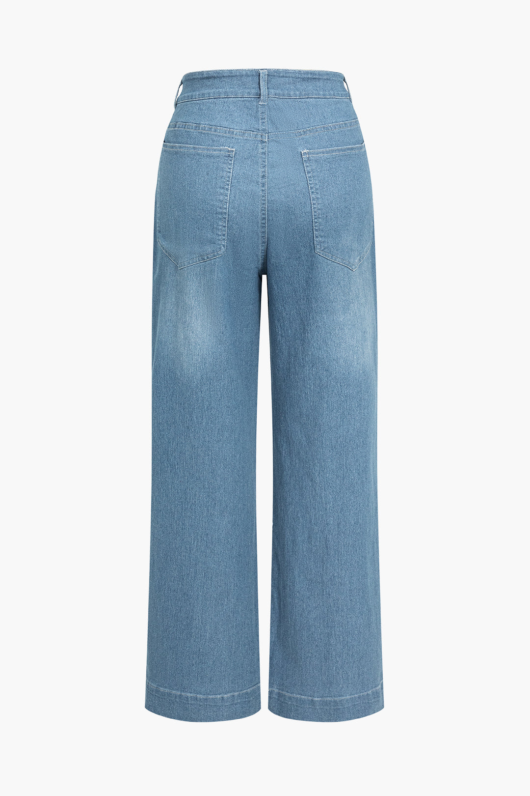 Mila | Basic Wide Leg Jeans in Lichtblauw
