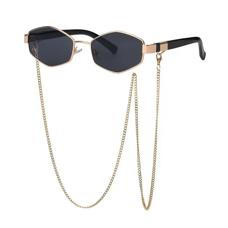 Ally | Hexagon Zonnebril met Ketting