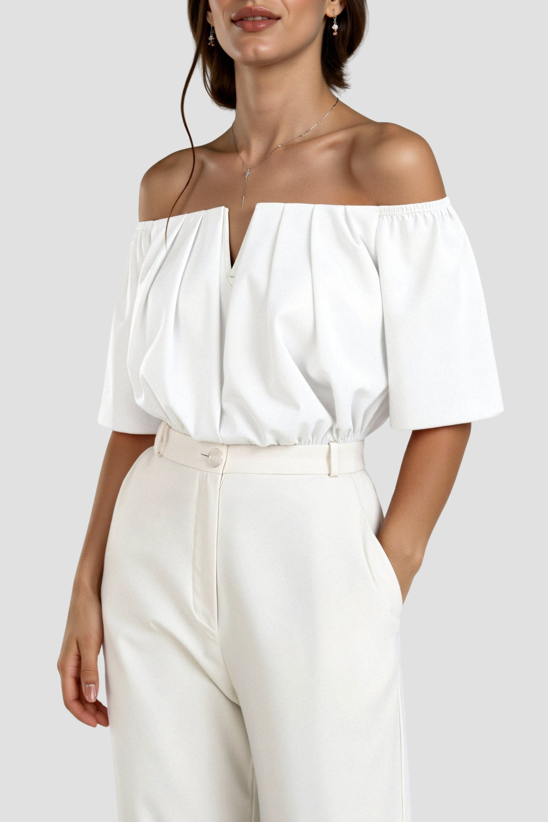Maria | Off Shoulder Top met Pofmouwen