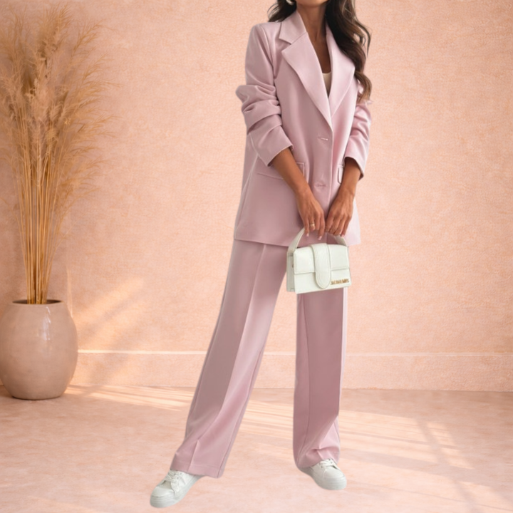Blair | Tweedelige Blazer Set met Wijde Broek