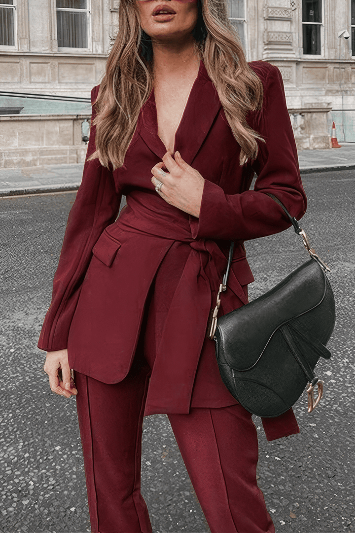 Bo | Blazer & Pantalon Set met Tailleband