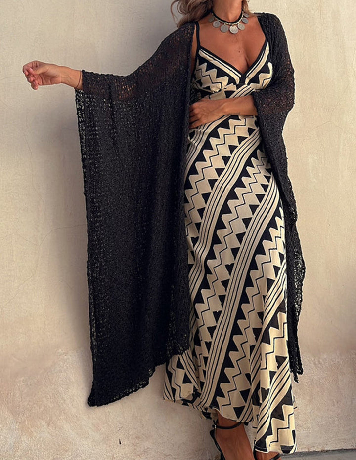 Isabella | Geometrische Maxi Jurk