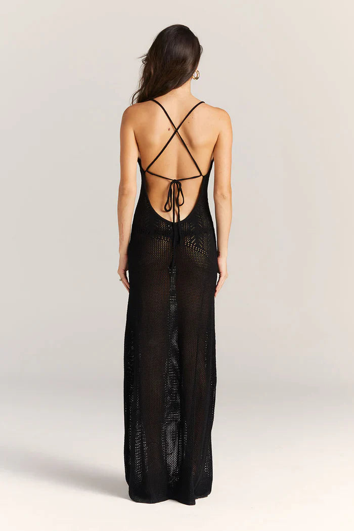 Yinthe | Gehaakte Maxi Jurk met Open Details