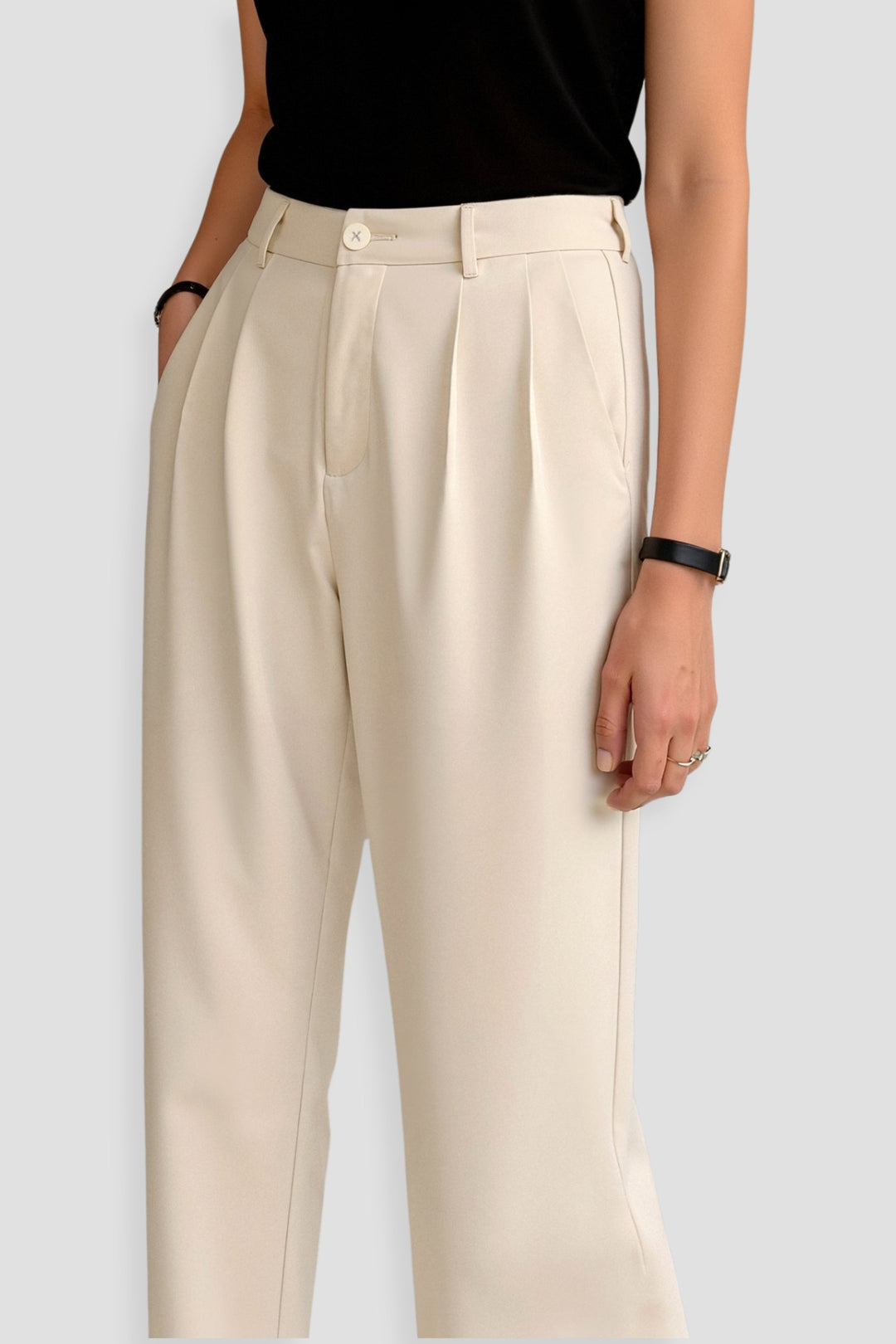 Chloé | Cropped Pantalon met Omslag Pijpen
