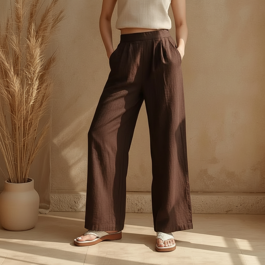 Laura | High Waist Wide Leg Broek