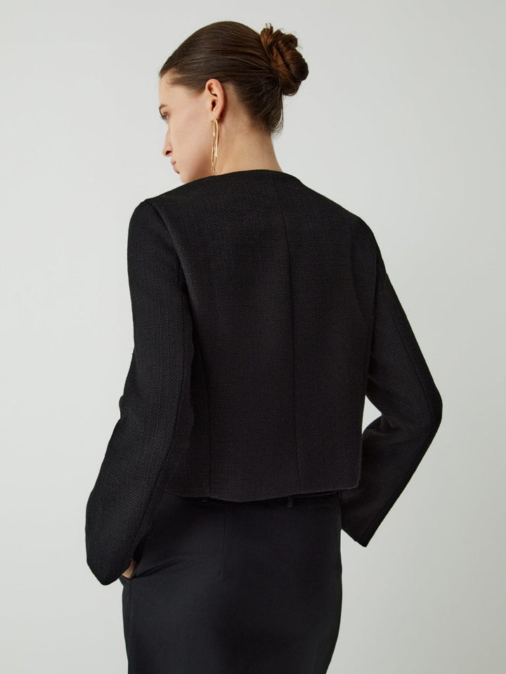 Chloé | Cropped Blazer met Goudkleurige Knopen