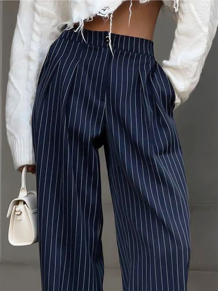 Dana | Wide Leg Pinstripe Broek
