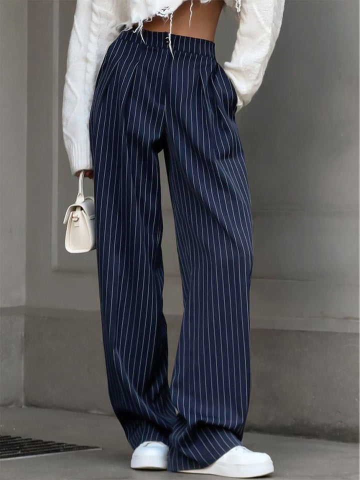 Dana | Wide Leg Pinstripe Broek