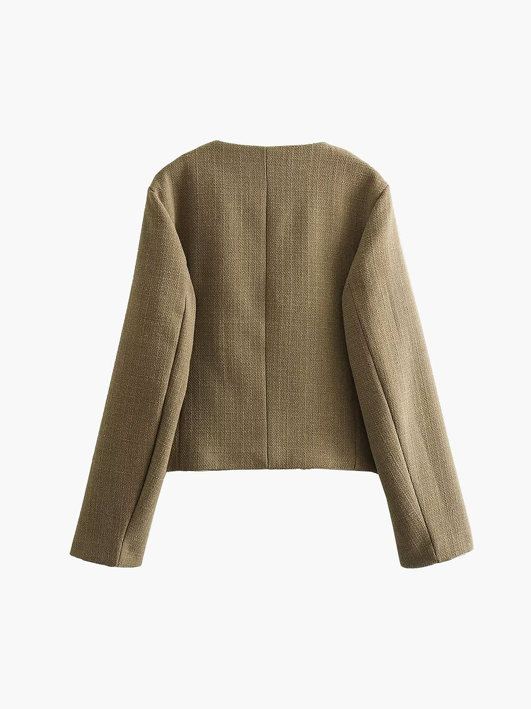 Chloé | Cropped Blazer met Goudkleurige Knopen