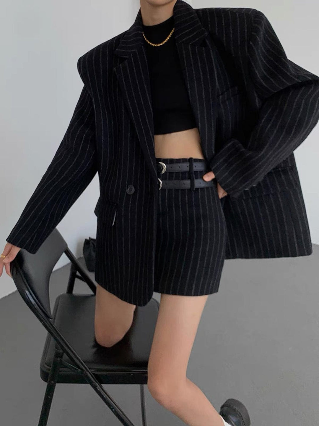 Mila | Oversized Pinstripe Blazer